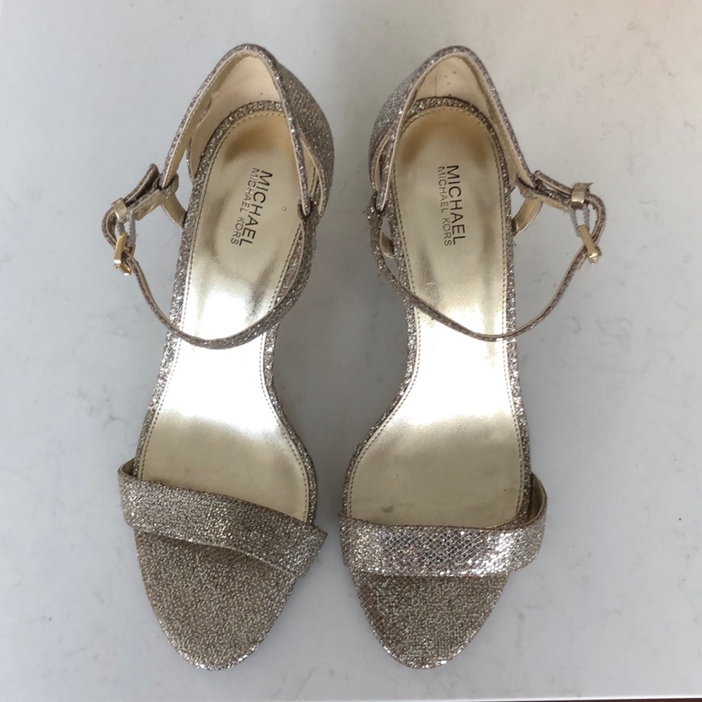 Gold Sparkly Michael Kors Heels